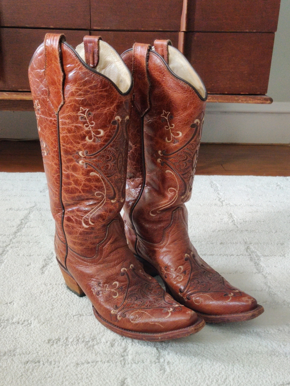 Circle G By Corral Embroidered Western Boots in Brown